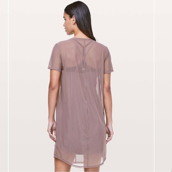 LULULEMON Ready to Reach Dress Mesh Mauve Purple 6 - Picture 2 of 7
